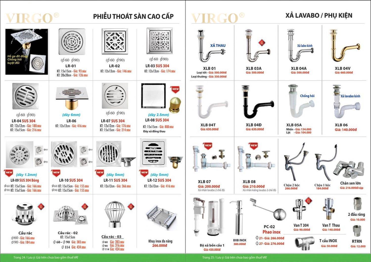 Catalogue và bảng giá Thiết bị vệ sinh VIRGO mới nhất /Page 13